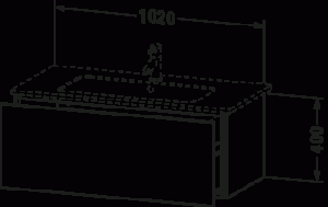L-Cube Тумба под раковину подвесная 40