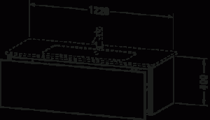 L-Cube Тумба под раковину подвесная 63