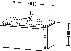 L-Cube Тумба под раковину подвесная 40