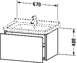 L-Cube Тумба под раковину подвесная 28