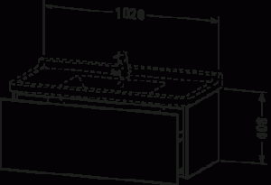 L-Cube Тумба под раковину подвесная 28