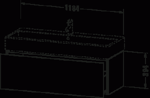 L-Cube Тумба под раковину подвесная 28