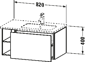 L-Cube Тумба под раковину подвесная 41