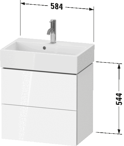 L-Cube Тумба под раковину подвесная 28