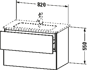 L-Cube Тумба под раковину подвесная 66