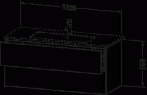 L-Cube Тумба под раковину подвесная 65