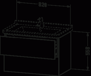 L-Cube Тумба под раковину подвесная 28