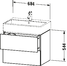 L-Cube Тумба под раковину подвесная 28