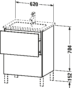 L-Cube Тумба под раковину напольная 28