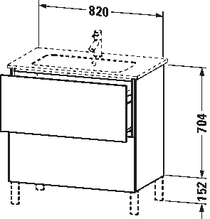 L-Cube Тумба под раковину напольная 52