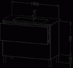 L-Cube Тумба под раковину напольная 28