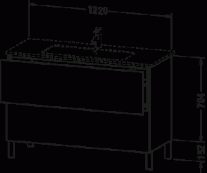 L-Cube Тумба под раковину напольная 50