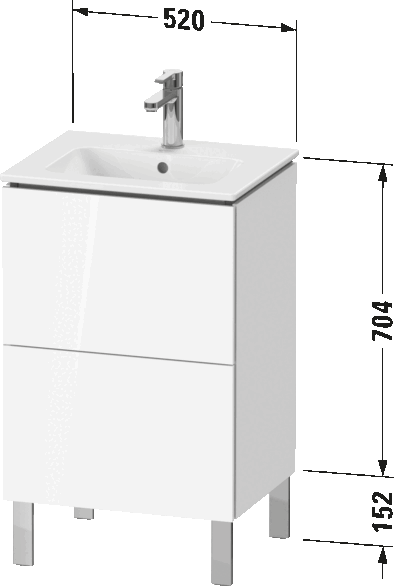 L-Cube Тумба под раковину напольная 28