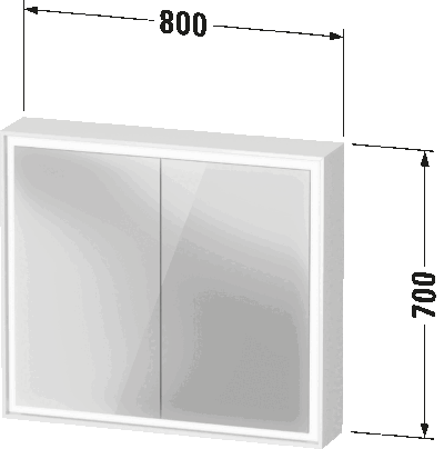 L-Cube Зеркальный шкаф 8