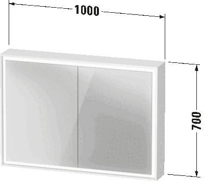 L-Cube Зеркальный шкаф 8