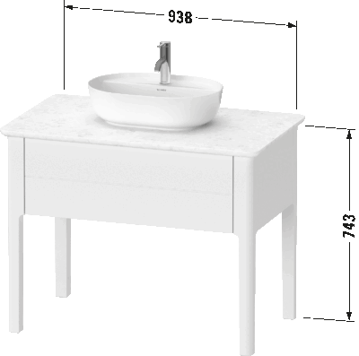 Luv Тумба под консольную раковину, напольная 13