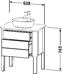Luv Тумба под консольную раковину, напольная 13