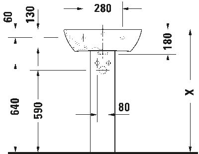 ME by Starck Умывальник с переливом 10