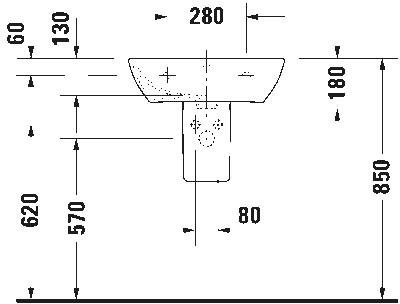 ME by Starck Умывальник с переливом 11