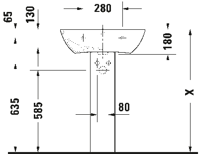 ME by Starck Умывальник с переливом 12