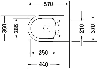 ME by Starck Унитаз подвесной Duravit Rimless® без смывного края 27