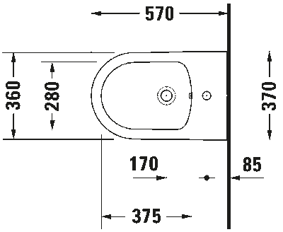 ME by Starck Биде подвесное с переливом 10