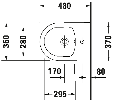 ME by Starck Биде подвесное с переливом 3