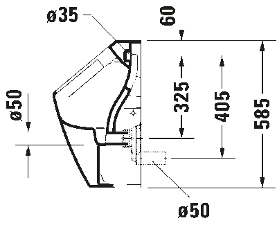 ME by Starck Писсуар Duravit Rimless® 0 13