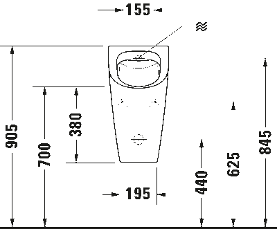 ME by Starck Писсуар Duravit Rimless® 0 14