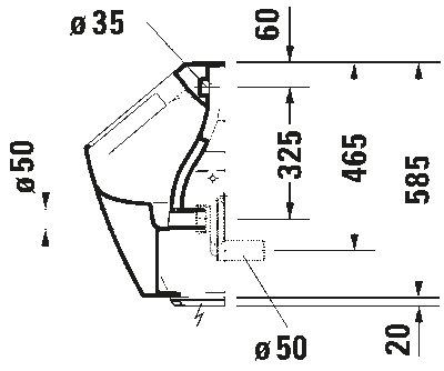 ME by Starck Писсуар Duravit Rimless® 0 6