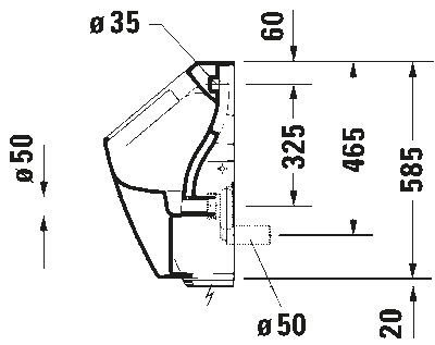 ME by Starck Писсуар Duravit Rimless® 0 7
