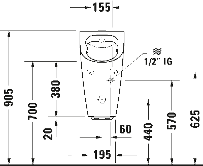 ME by Starck Писсуар Duravit Rimless® 0 8
