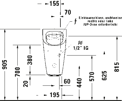 ME by Starck Писсуар Duravit Rimless® 0 9