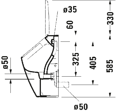 ME by Starck Писсуар Duravit Rimless® 0 10