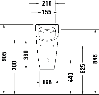ME by Starck Писсуар Duravit Rimless® 0 11