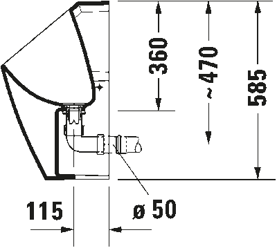 Писсуар безводный ME by Starck Dry 7