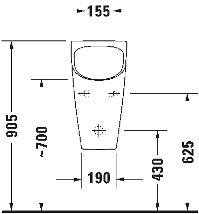 Писсуар безводный ME by Starck Dry 8