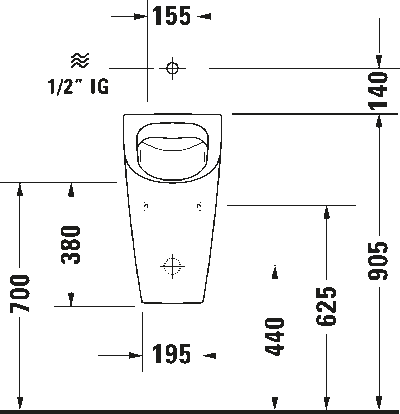 ME by Starck Писсуар Duravit Rimless® 0 5