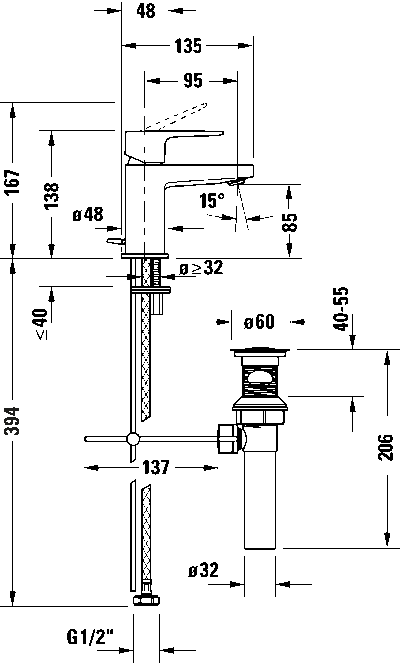 Manhattan Однорычажный смеситель для умывальника 16