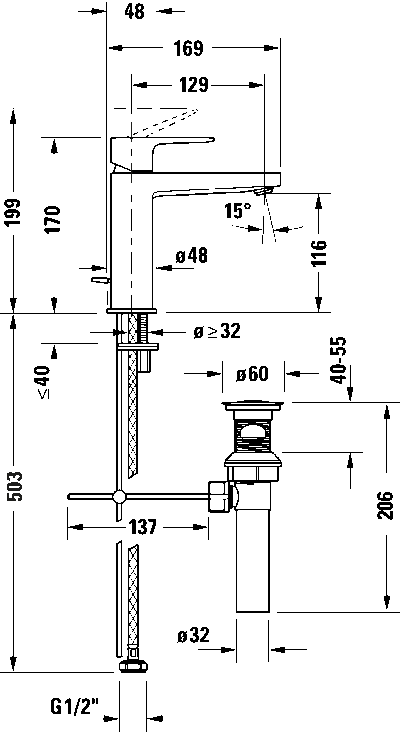 Manhattan Однорычажный смеситель для умывальника 18