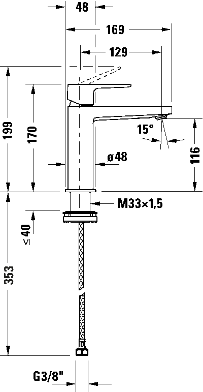 Manhattan Однорычажный смеситель для умывальника 24