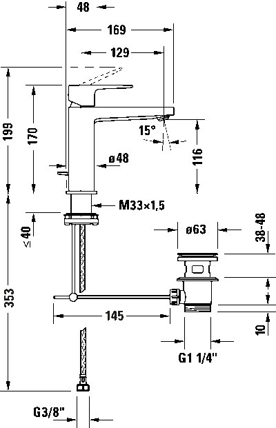 Manhattan Однорычажный смеситель для умывальника 9