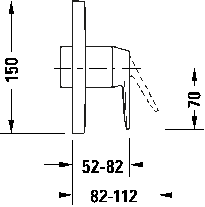 Manhattan Однорычажный смеситель  скрытого монтажа Включает: видимые части без комплекта для скрытого монтажа 7