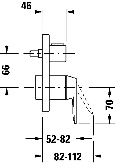 Manhattan Однорычажный смеситель  скрытого монтажа с переключателем на 2 потребителя 7