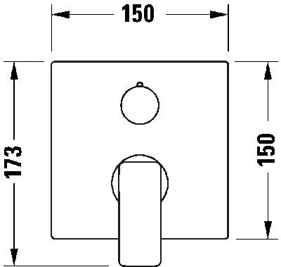 Manhattan Однорычажный смеситель  скрытого монтажа с переключателем на 2 потребителя 6