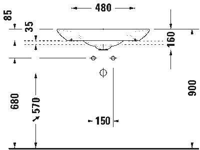 PuraVida Раковина накладная + шлифованный вариант 4
