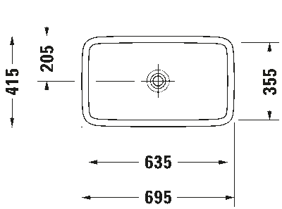 PuraVida Раковина шлифованный вариант 6