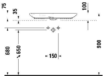 PuraVida Раковина шлифованный вариант 7