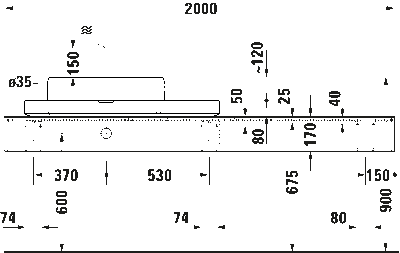 Qatego Накладная раковина с Консоль 5