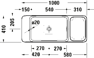 Qatego Умывальник с консолью 10